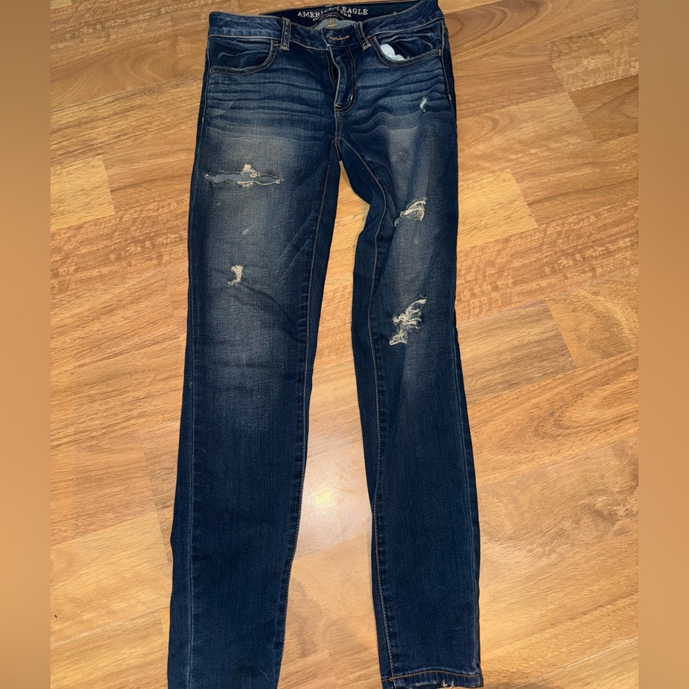 American Eagle Dark Blue Super Stretch Jeans
